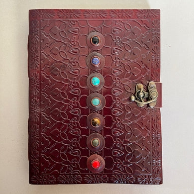 Chakra Meditation with Crystals Leather Journal 20X16CM