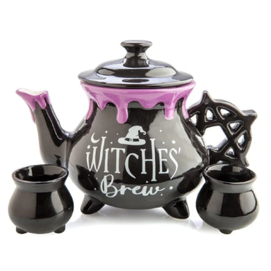 Witches Cauldron Teapot and Cup Set