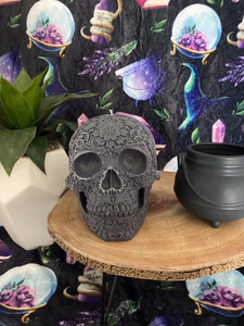 Frankincense Giant Sugar Skull Candle