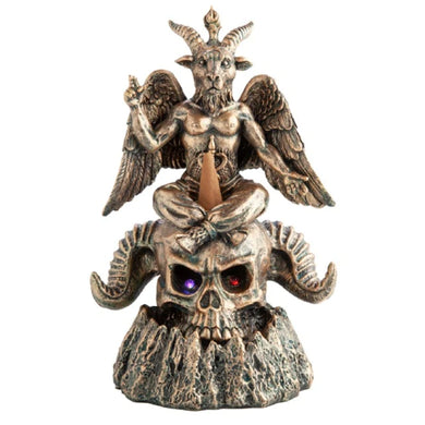 LED Backflow Burner Baphomet Skull 13cm